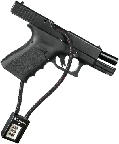 Vista 6 de Bloqueo de gatillo con combinación de 3 dígitos para pistola y bloqueo de cable de pistola compatible con muchas pistolas, rifles, pistolas Bb