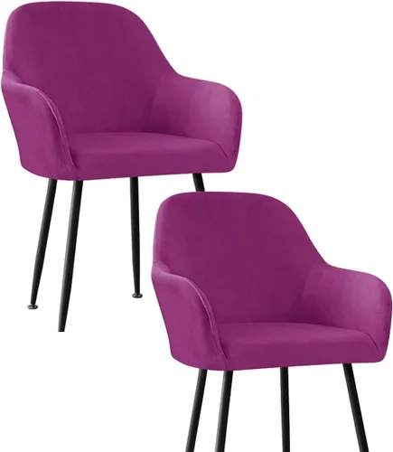 Vista 39 de Fundas protectoras de terciopelo elástico para sillas de comedor con brazos y respaldo curvado pequeño, juego de 6/4/2 para cocina, oficina, hogar