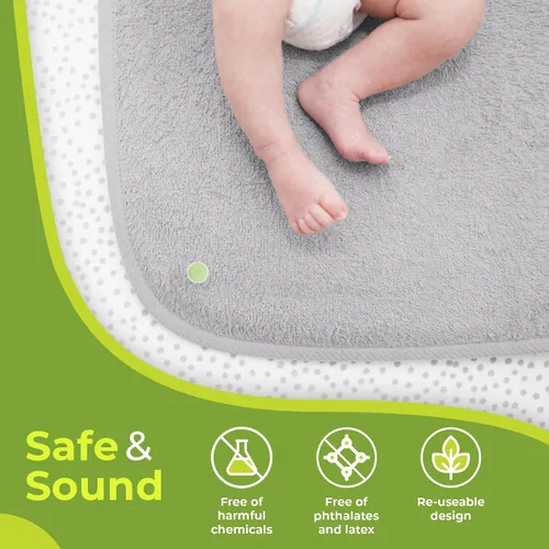 Vista 6 de PeapodMats Tapete de Cama Impermeable para Enuresis e Incontinencia - Protector Reutilizable. Colocación Segura y Transpirable. Lavable. Ecológico