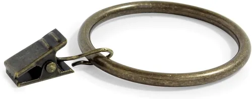 Vista 10 de Ivilon Anillos de Clip para Cortinas de Tela - Anillos de Clip para Paneles de Cortina de 4.3 cm, Juego de 14 - Latón Antiguo Latón envejecido