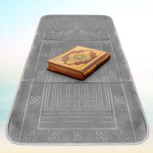 Vista 5 de Timgle Tapete de oración plegable con respaldo, silla de meditación plegable con bolsa de almacenamiento, alfombra de meditación suave, alfombra