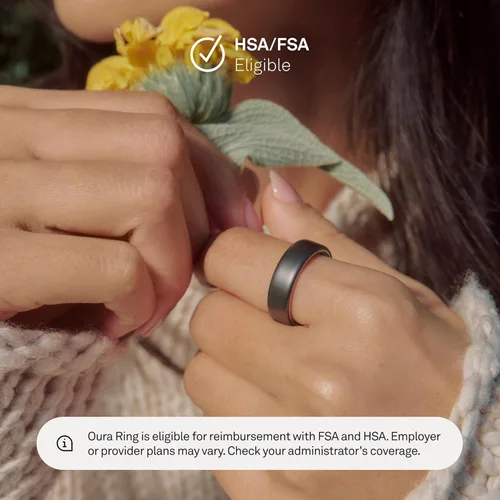 Vista 37 de Oura Ring 5 Smart Wearable - Negro - Talla 6 - Rastreador de fitness