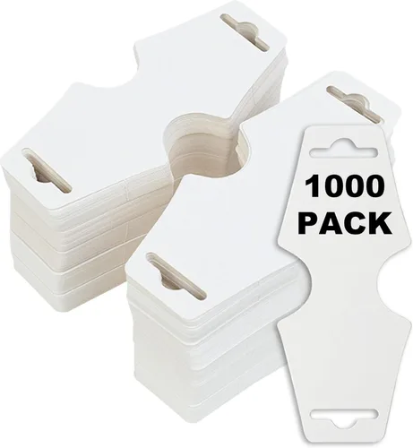 Vista 10 de Paquete de 1000 tarjetas de exhibición de joyas, collares, pulseras y tarjetas de gargantilla, solución de visualización fácil y simple, paquete a