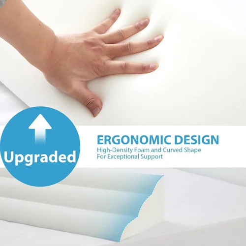 Vista 9 de MEGCXIT Almohada de cuña de cama 3PCS para dormir y almohada de elevación de piernas después de la cirugía