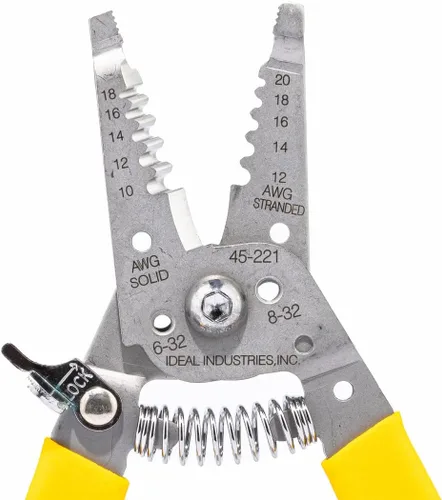 Vista 2 de IDEAL Electrical 45-221 Reflex Super T-Stripper pelacables, acero inoxidable, 8-16 AWG sólido, 10-18 AWG trenzado