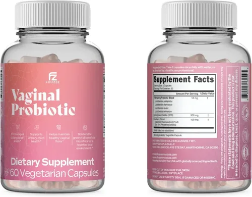 Vista 4 de Probióticos vaginales para mujeres, equilibrio de pH, prebióticos de extracto de arándano y mezcla de lactobacillus, suplemento de salud vaginal