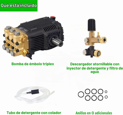 Vista 9 de CANPUMP CE 3650 S: Bomba de lavado a presión de 3600 psi a 5 gpm EE. UU. con transmisión por correa, descargable externa, eje sólido de 24 mm, bomba