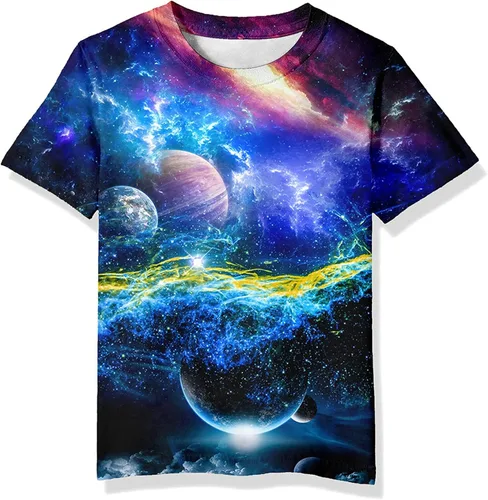 Vista 28 de Neemanndy Camisetas de manga corta con estampado 3D para adolescentes y niñas de 6 a 16 años Diseño 1