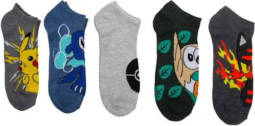 Vista 3 de Pokemon Paquete de 5 calcetines para hombre