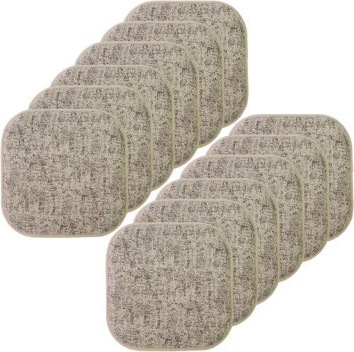 Vista 24 de Sweet Home Collection Cojines de espuma viscoelástica para silla, antideslizantes, diseño de panal de abeja, 16 x 16 pulgadas, paquete de 2