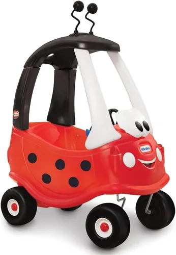 Vista 7 de Little Tikes Black Taxi Cozy Coupe Riding Game with Horns That Really Works, Snap Switch and Tank Lid