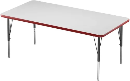 Vista 21 de Correll - Mesa rectangular de 24 x 36 pulgadas, mesa de actividades superior de borrado en seco, altura ajustable (19 a 29), laminado de alta