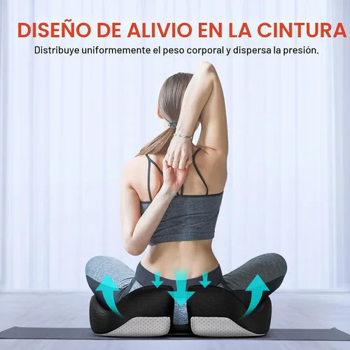 Vista 5 de Benazcap - Cojín de espuma viscoelástica para asiento que alivia el dolor de ciática y coxis