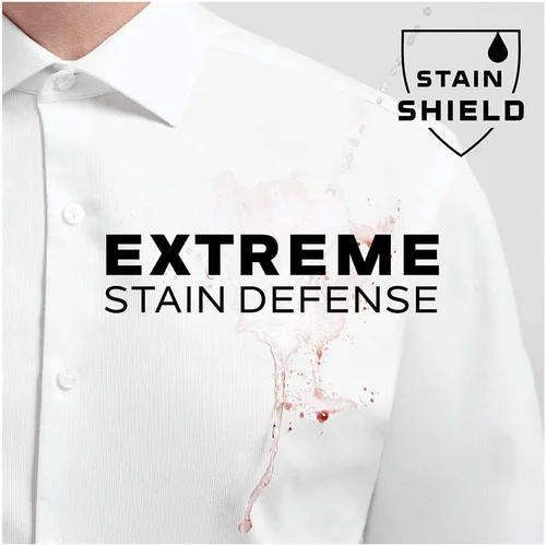 Vista 6 de Van Heusen Camisa de vestir para hombre de ajuste regular con protección contra manchas elástica