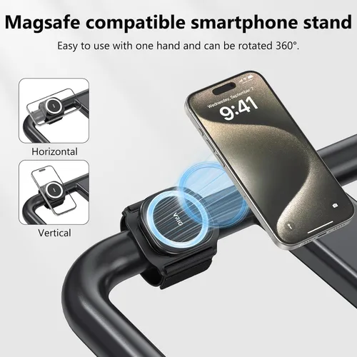 Vista 3 de VRIG 360 - Soporte magnético giratorio para teléfono celular, soporte magnético para teléfono, compatible con Magsafe iPhone 16, 15, 14, 13, 12 Pro