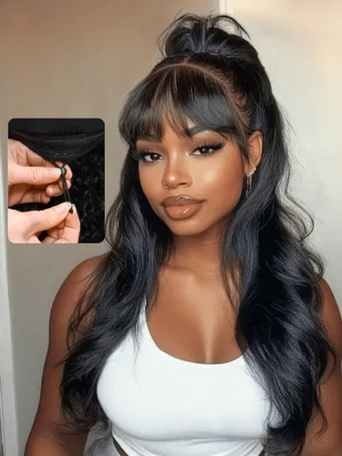 Vista 11 de Nadula Pre Everything - Pelucas de cabello humano ondulado con encaje frontal HD de 13 x 4 pulgadas, sin pegamento, con cordón invisible, mojado