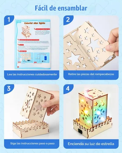 Vista 6 de Poraxy Kits STEM 4 en 1 para niños de 8 a 10 años, kits de ciencia proyectos de construcción para niños, juguetes STEM para niños y niñas de 8 a 13