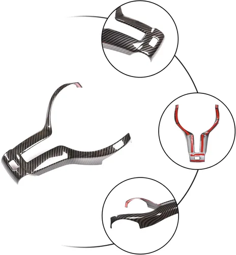 Vista 2 de Cubierta de marco de botón para volante compatible con BMW F80 M3 F82 F83 M4 F10 M5 F06 F12 F13 M6 F15 X5M F16 X6 cubierta interior del volante