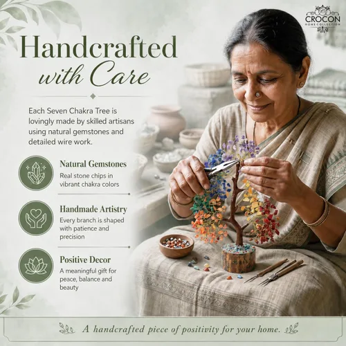 Vista 4 de El árbol de cristal original de 7 chakras, regalo de cumpleaños para mujeres, árbol de la vida de cristal curativo para hermana, regalos