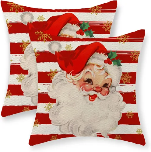 Vista 17 de Fundas de almohada de Navidad de 18x18 Juego de 2 Cojines dorados de copo de nieve de invierno Fundas de almohada negras Cojines decorativos de Copo