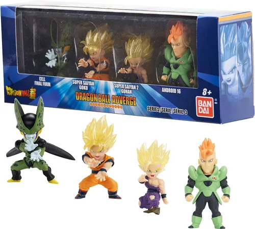 Vista 9 de Dragon Ball Super Dragon Ball Adverge SS Blue Goku, SS Rose Goku Black y Golden Freiza Mini Figura de 2.5 Pulgadas Paquete de 4