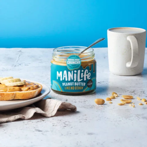 Vista 3 de MANILIFE Mantequilla de maní crujiente original, 295 GR