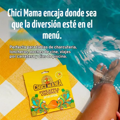 Vista 6 de Chici Mama Mango Bites - Limada de frambuesa azul, aperitivo de mango seco, paquete de 2