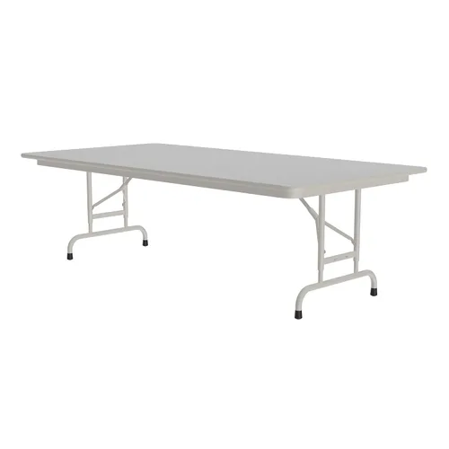 Vista 7 de Correll CFA2448M 01 - Mesa plegable de melamina de altura ajustable, rectangular, 24 pulgadas de ancho x 48 pulgadas de largo x 22 a 32 pulgadas