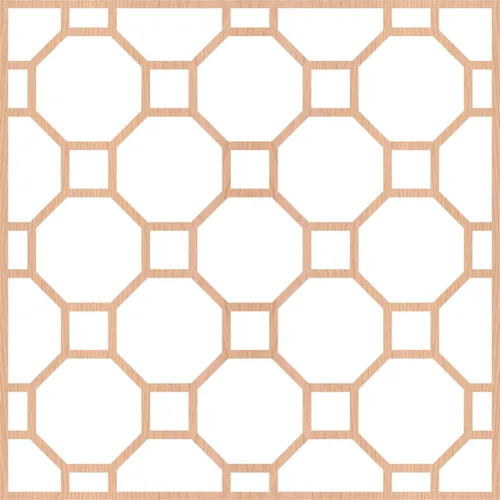 Vista 2 de Pontiac Decorative Fretwork Wood Wall Panels, Extra Small, 7 3/8" W x 7 3/8" H x 1/4" T, Alder