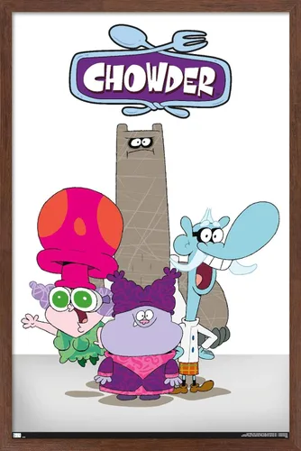 Vista 16 de Trends International Chowder - Póster de pared grupal, 22.4 pulgadas de largo x 14.7 pulgadas, versión enmarcada en madera de granero Versión