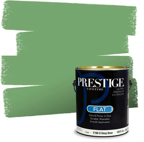 Vista 54 de PRESTIGE Pintura exterior e imprimación en uno, aloe, plano, 1 galón
