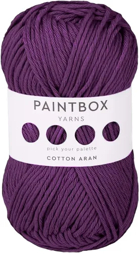 Vista 12 de Paintbox Yarns 100% algodón Aran, 50 g (1.76 oz), 85 m (93 yardas) - Lana blanca en cartón para crochet, tejer - Suave, ligera para suéter, ropa