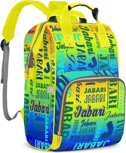Vista 21 de Bolsos de bebé de encargo del muchacho del nombre, mochila Negro 01