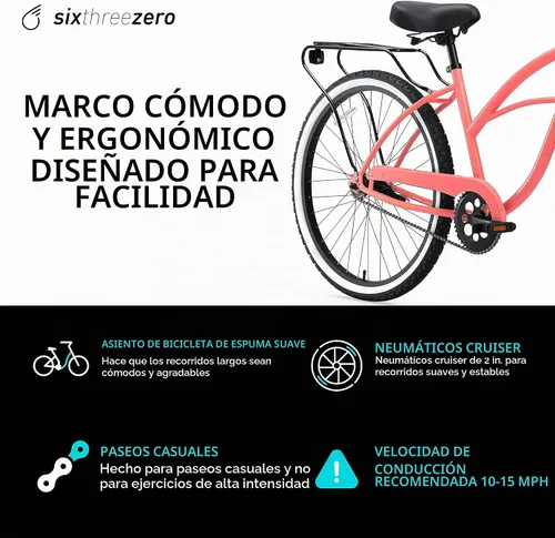 Vista 7 de sixthreezero Around The Block - Bicicleta de playa para mujer
