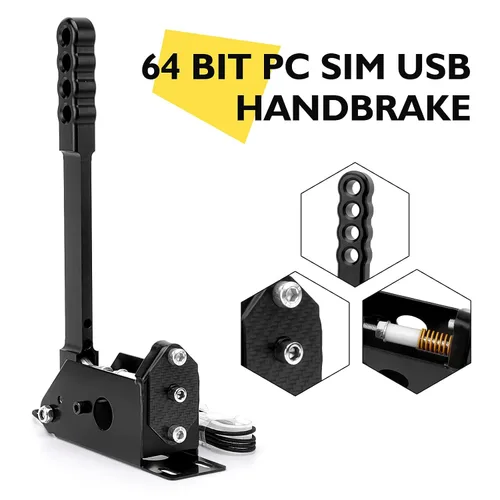 Vista 2 de 64 Bit USB PC Racing Sim Handbrake,Compatible with Logitech G27 G29 G920 T500 T300 Linear E Brake for Sim Racing Games DiRT Rally 24,LFS,Project