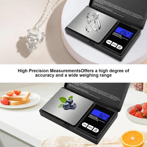 Vista 3 de Escala digital pequeña de 7.05 oz/0.00 oz de precisión de gramos y onzas para joyas, polvo, monedas, báscula de bolsillo de cocina de alimentos