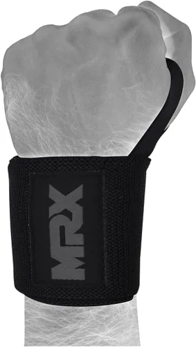 Vista 2 de MRX - Muñequeras para levantamiento de pesas, entrenamiento de gimnasio, soporte de muñeca, fisicoculturismo, entrenamiento, envoltura