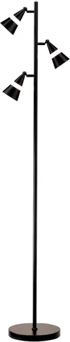Vista 9 de O'Bright Ash - Lámpara de pie LED de árbol de 3 luces, LED regulable de 3 cabezales, lámpara de pie multidireccional, pantalla múltiple ajustable
