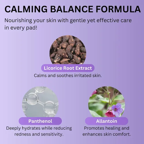 Vista 5 de Metabiome - Almohadillas de tóner coreanas para el cuidado de la piel de la cara transparente, exfoliante calmante de algodón, almohadilla