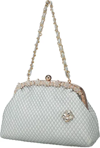 Vista 2 de BGMIX Bolsos de noche de las mujeres Bolsos de fiesta Carteras de boda Totes Satchel Monedero de noche Bolso de embrague grande