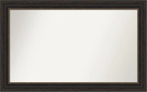 Vista 1134 de Amanti Art Espejo de pared personalizado no biselado (25 x 25 pulgadas), marco de bronce acentuado, varios tamaños personalizados, espejo de baño