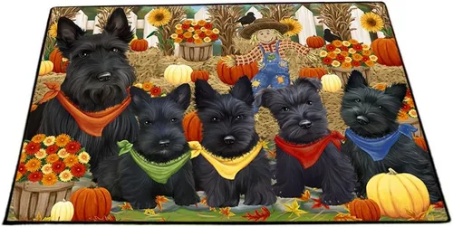 Vista 18 de Doggie of the Day Scottish Terrier Dogs Floor Mat - 4th of July Independence Day - Best Dog Doormat - Protector Decor - Unique Portrait Art