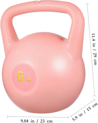 Vista 2 de SUPVOX Pesa rusa rellena de agua, peso de polietileno rosa para entrenamiento de fuerza y entrenamientos de gimnasio, equipo de ejercicio de agarre