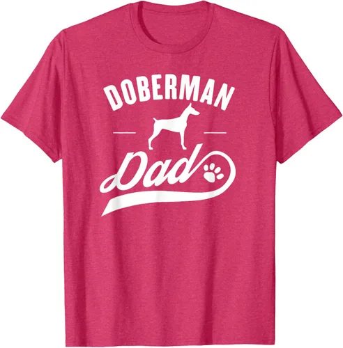 Vista 29 de Doberman Dad - Camiseta para amante del dueño del perro, Negro, S