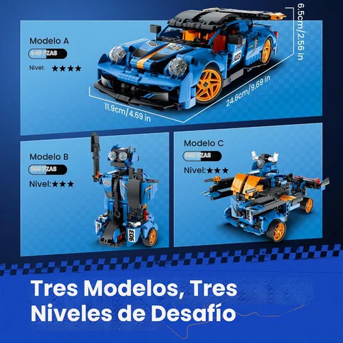 Vista 6 de Sillbird Kit de construcción de robot de coche con control remoto, regalos