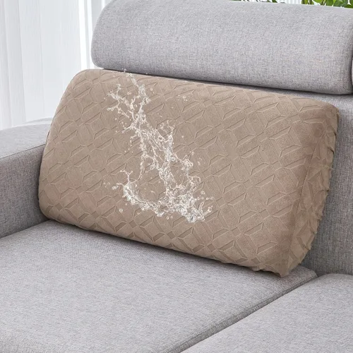 Vista 27 de Genina Fundas de cojín para sofá impermeables, fundas elásticas para sofá seccional, funda de cojín lavable, antideslizante, con parte inferior