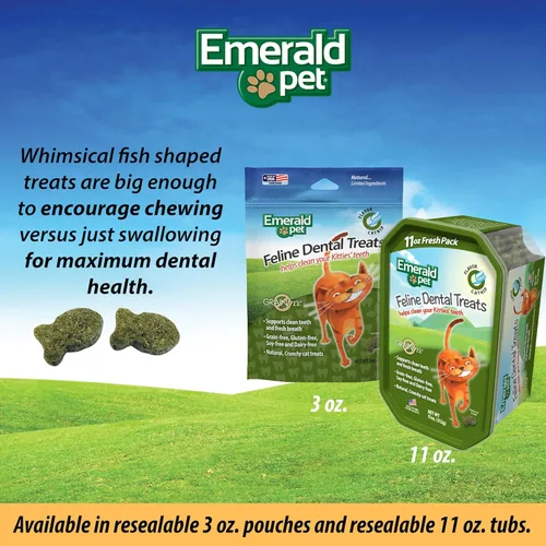 Vista 5 de Feline Dental Treats - Delicias y crujientes golosinas dentales para gatos sin granos, golosinas dentales naturales para limpiar los dientes