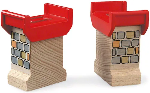 Vista 3 de Brio World 33254 - Super Support - Juego de ferrocarril de madera de 2 piezas Mejora la creatividad Compatible con todos los juegos de trenes