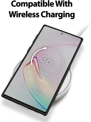 Vista 2 de GOOSPERY Funda de silicona líquida para Galaxy Note 10 (2019) Silky-Soft Touch Full Body Protection Funda a prueba de golpes con forro de microfibra