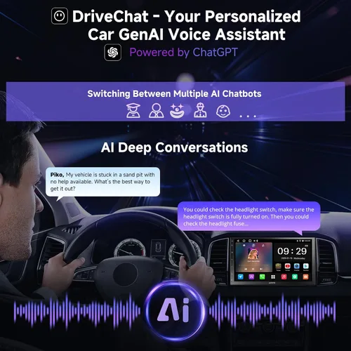 Vista 2 de ATOTO A5L Android Doble DIN Estéreo para coche con pantalla táctil de 7 pulgadas CarPlay Android inalámbrico Auto, conexión Wi-Fi/BT/USB, 24EQ